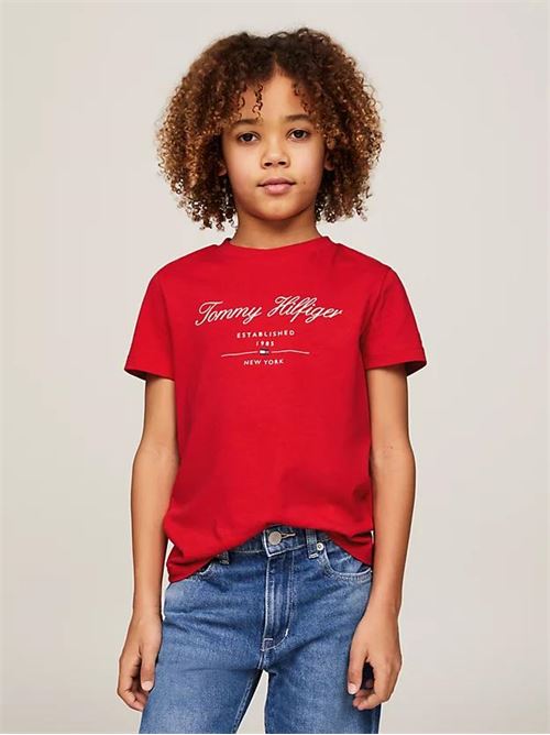 TOMMY SCRIPT TEE S/S TOMMY HILFIGER | KB0KB08803T/XND